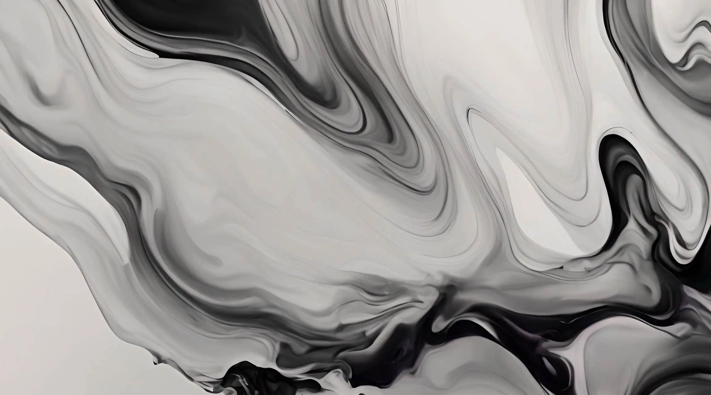 Dynamic Swirls of Black and White Artistic Video Backdrop